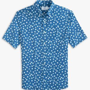 Suothern Tide Heather Poppin Poppies Intercoastal Short Sleeve Button Do…